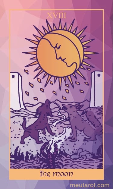 Carta dei tarocchi La Luna