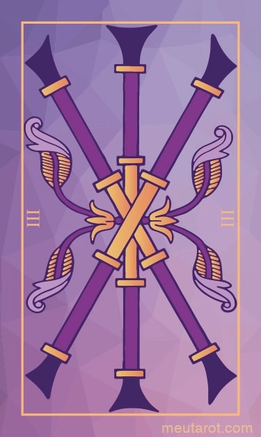 Tre di Bastoni Invertita