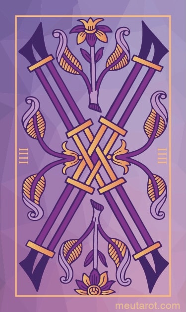 Quattro di Bastoni Invertita