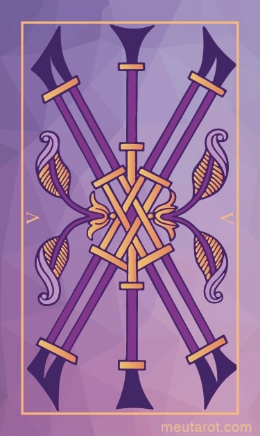 Cinque di Bastoni Invertita