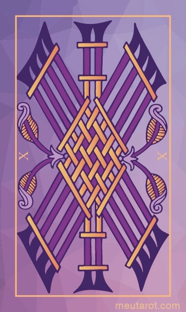 Dieci di Bastoni Invertita